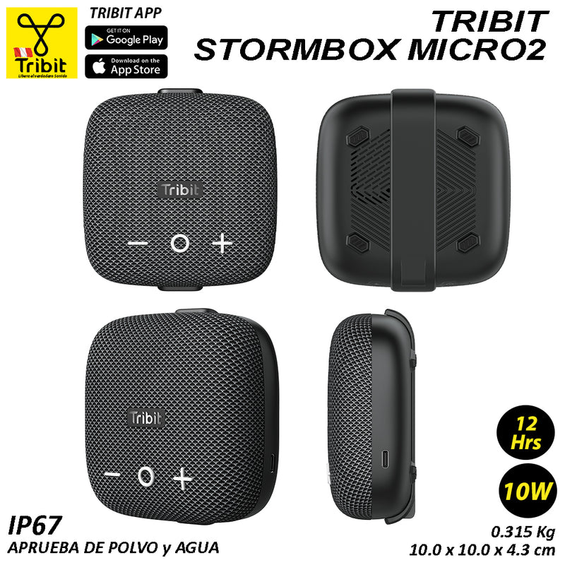 Altavoz Bluetooth Tribit StormBox Micro 2 Negro