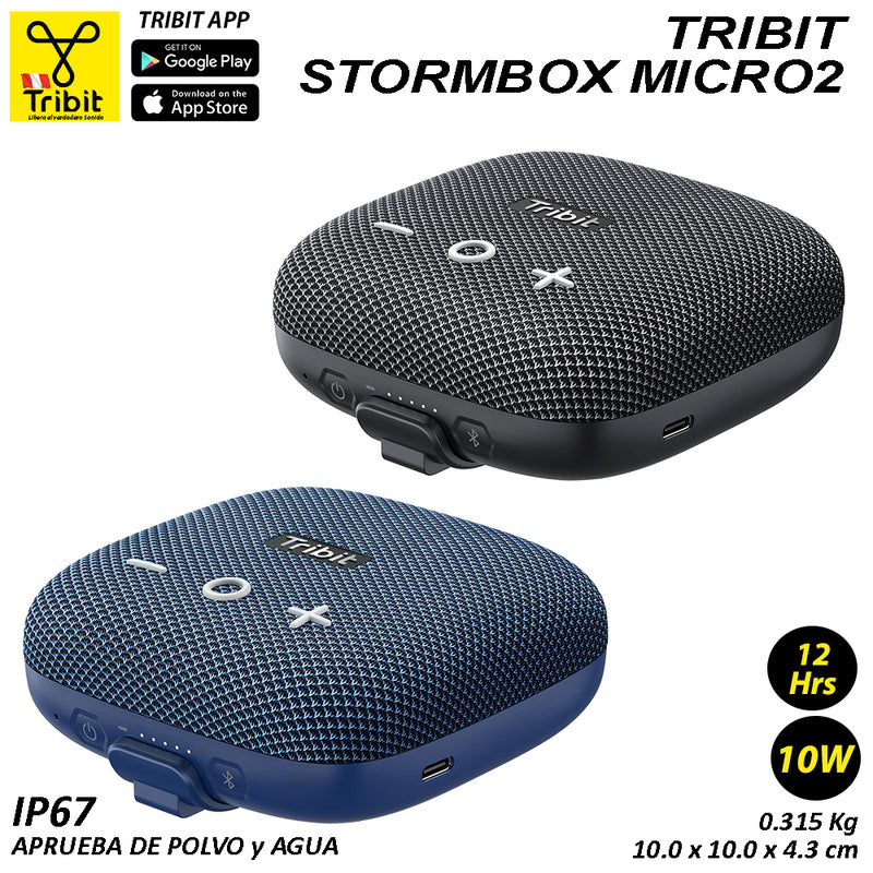 Altavoz Bluetooth Tribit StormBox Micro 2 Azul