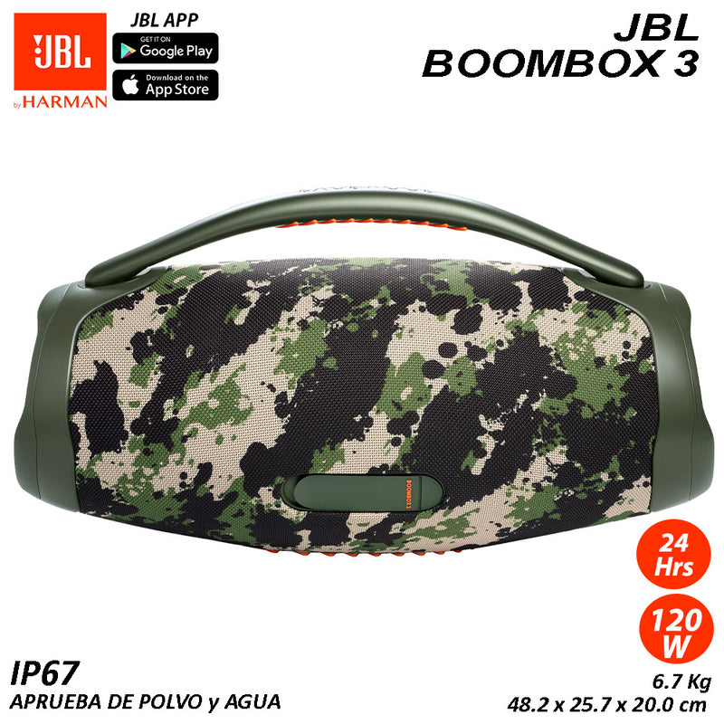 Altavoz Bluetooth Jbl Boobmox 3 Camuflaje