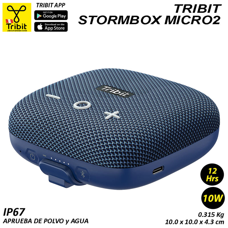 Altavoz Bluetooth Tribit StormBox Micro 2 Azul