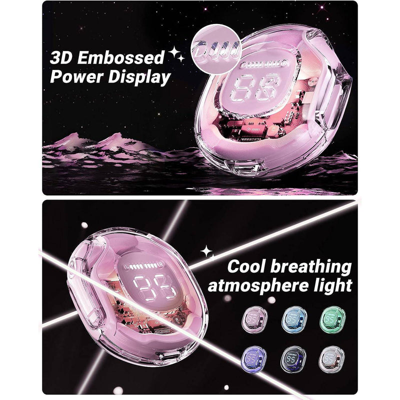 AceFast - T8 Crystal - Audífonos inalámbricos transparentes