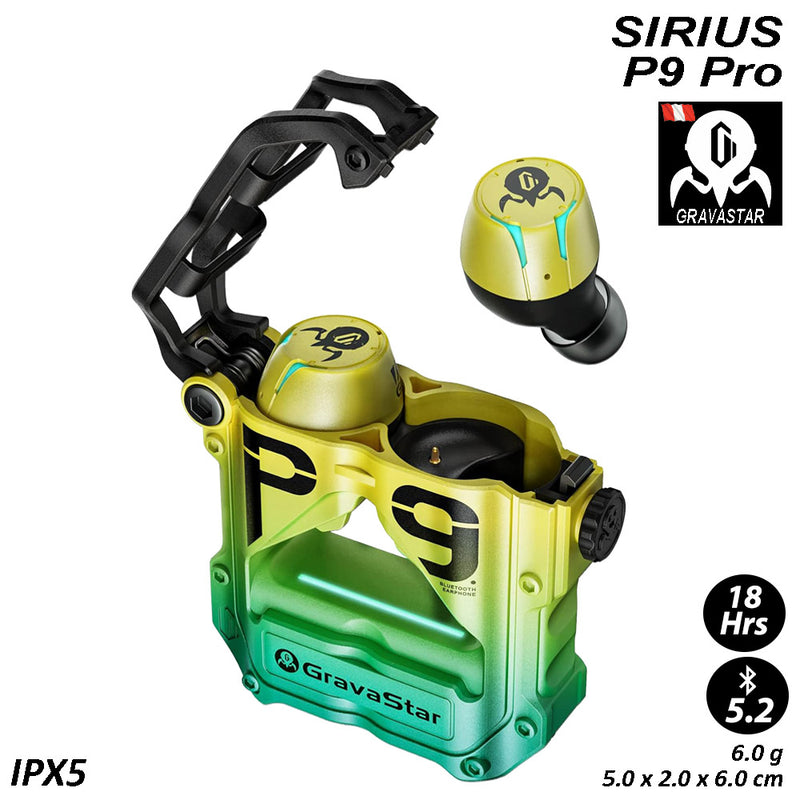 Audifonos Gravastar Sirius P9 Pro Neon Green