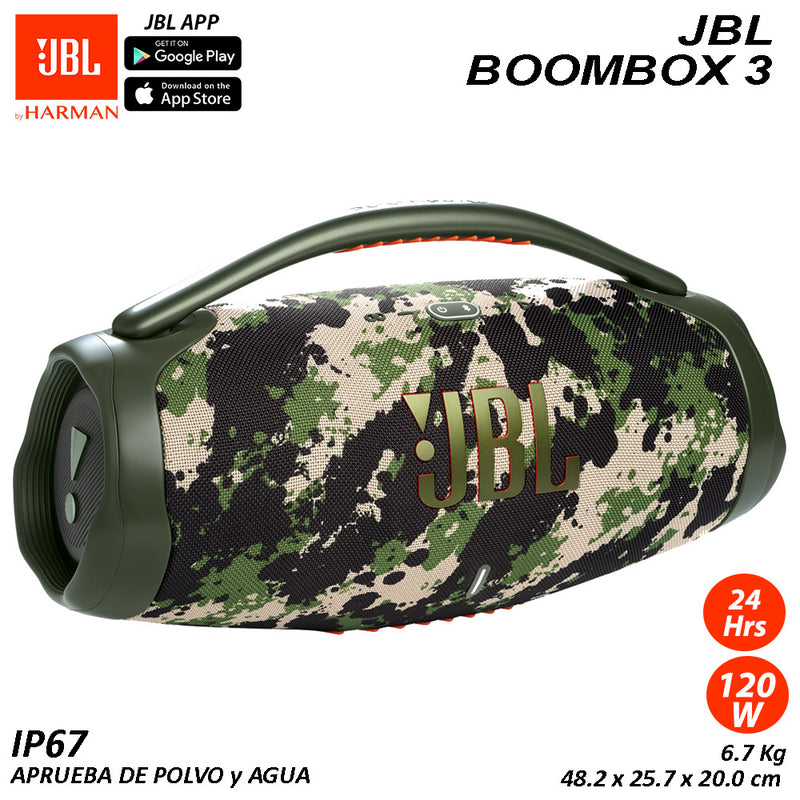 Altavoz Bluetooth Jbl Boobmox 3 Camuflaje