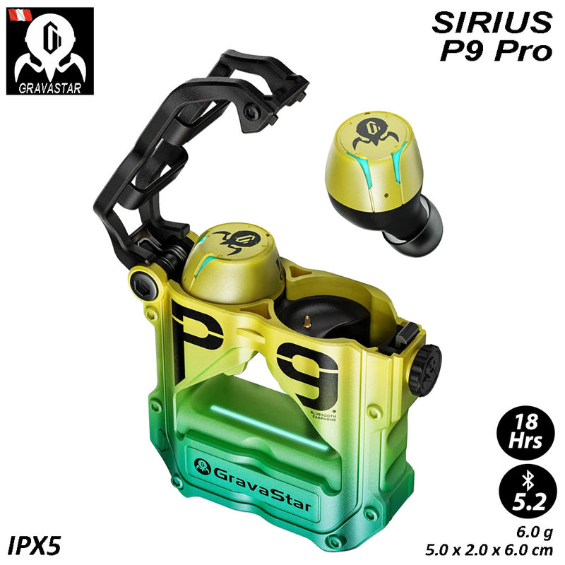 Audifonos Gravastar Sirius P9 Pro Neon Green