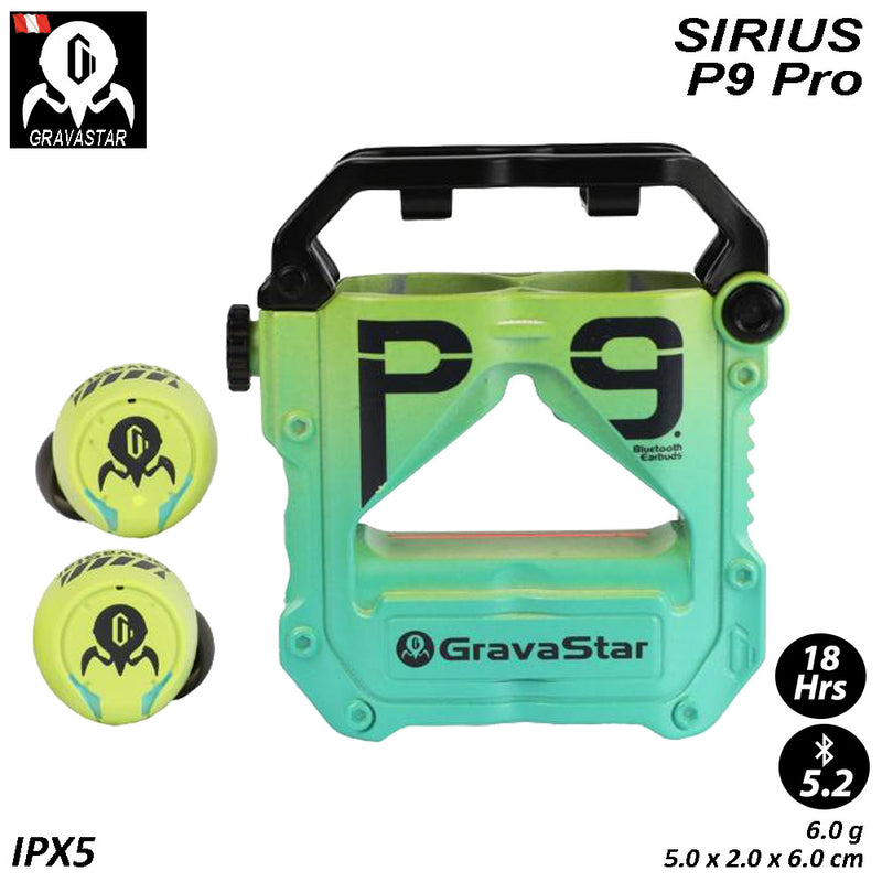 Audifonos Gravastar Sirius P9 Pro Neon Green