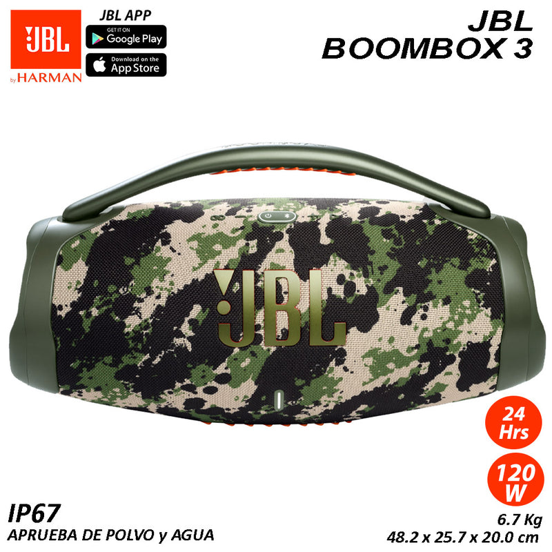 Altavoz Bluetooth Jbl Boobmox 3 Camuflaje