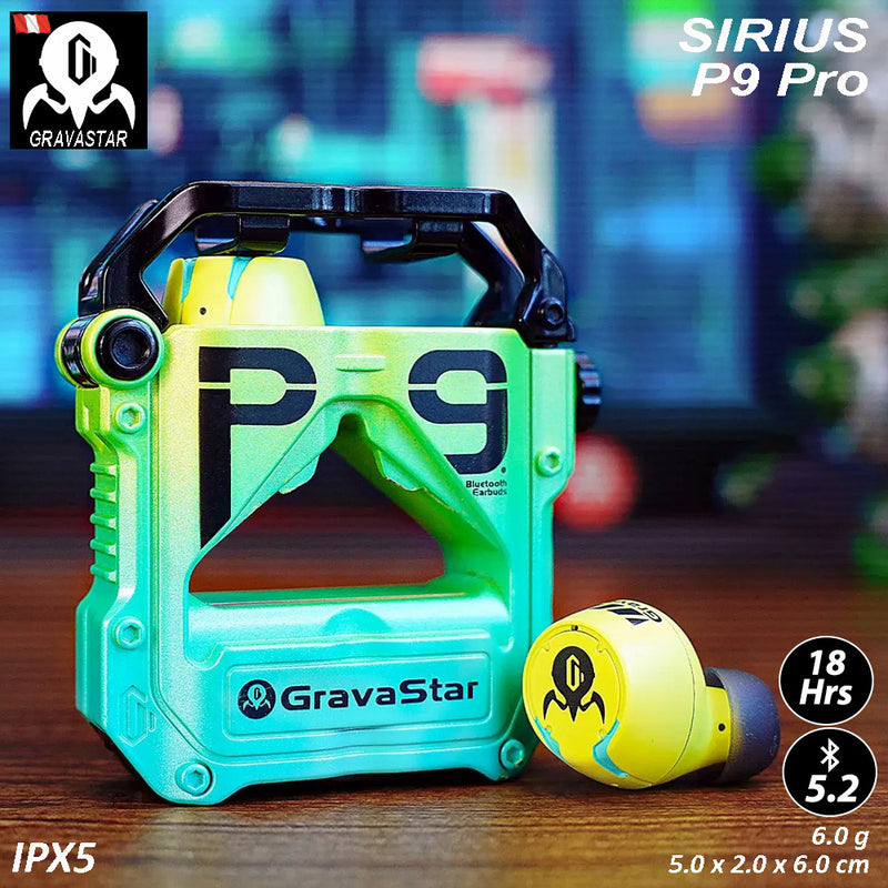 Audifonos Gravastar Sirius P9 Pro Neon Green