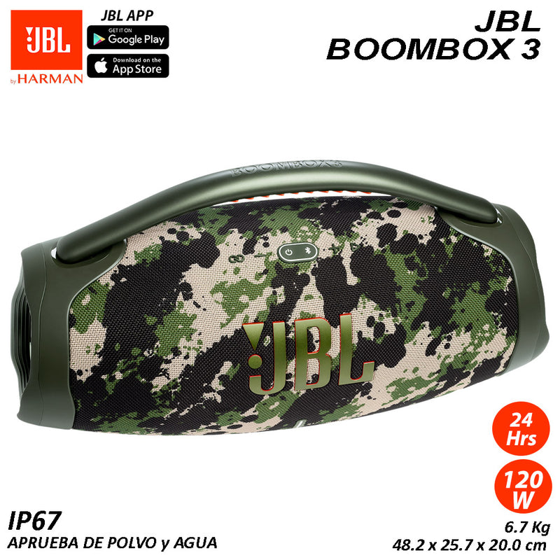 Altavoz Bluetooth Jbl Boobmox 3 Camuflaje