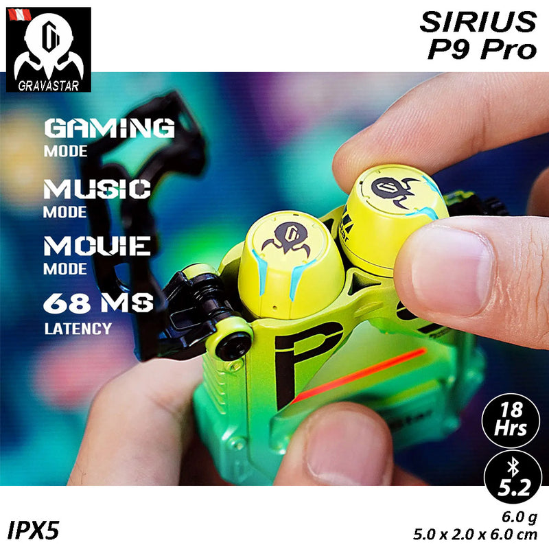 Audifonos Gravastar Sirius P9 Pro Neon Green
