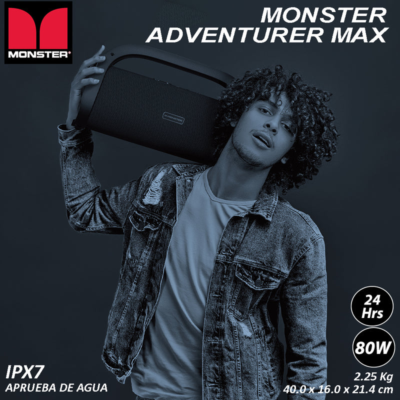 Altavoz Bluetooth Monster Adventurer Max Silver