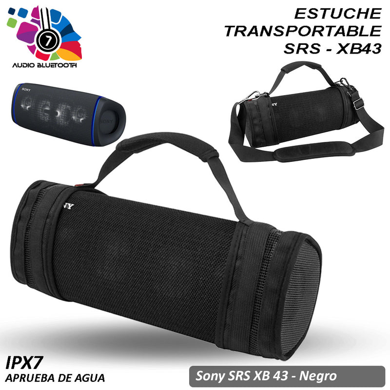 Estuche Correa Bolso Funda Transporte Sony SRS XB43 Negro