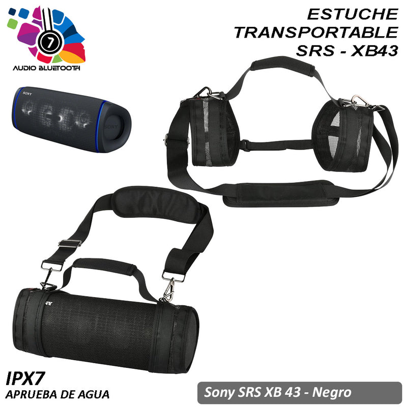 Estuche Correa Bolso Funda Transporte Sony SRS XB43 Negro