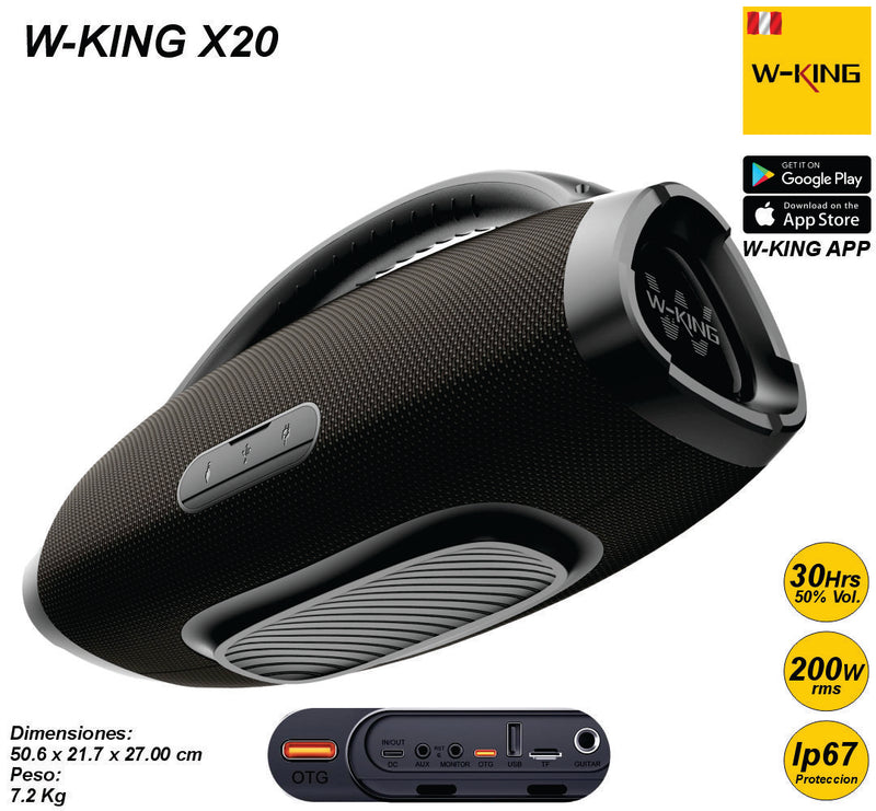 Altavoz Parlante Bluetooth W-KING X20